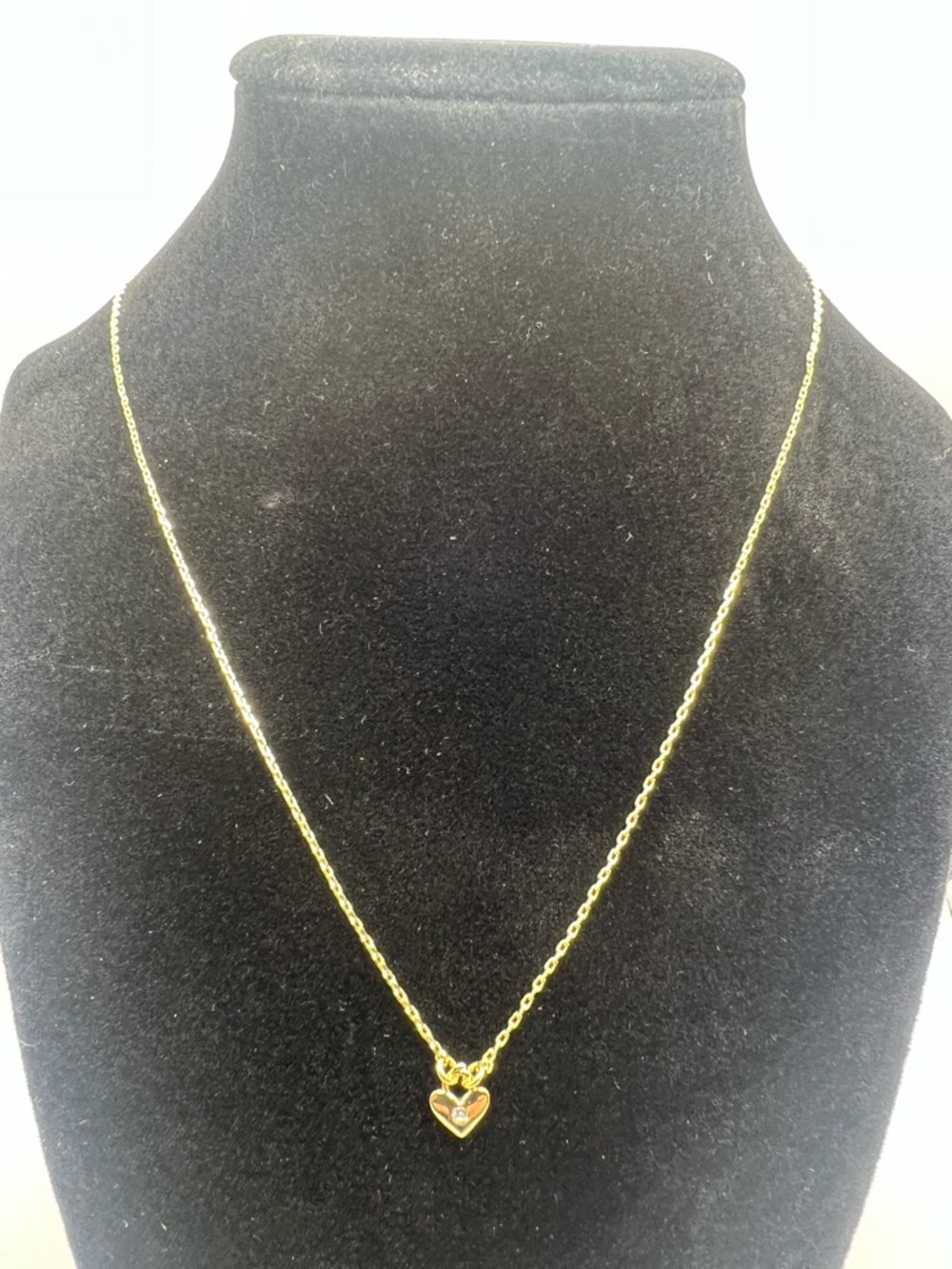 NWT Kendra Scott Tiny Heart Padlock 14K Gold Pendant Necklace in White Diamond - Picture 13 of 16